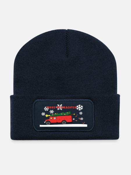 Feuerwehr Weihnachtsbaum Truck - Recycelte Patch Beanie - French Navy