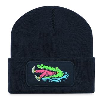 Crocodile Hunting Hunter Hunting - Recycled Patch Beanie - french navy - Front