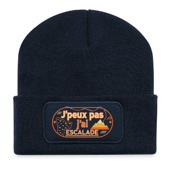 J'peux pas j'ai Escalade - Beanie recyclé à patch - bleu marine - Devant