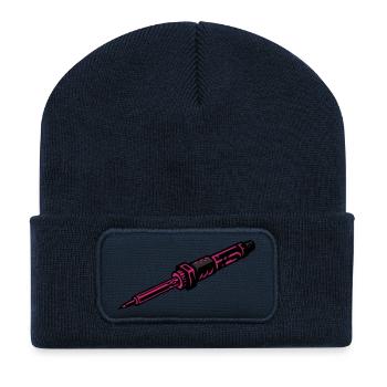 Soldering Iron FPV Drone Hobbyist Electronics - Recycled Patch Beanie - french navy - Front