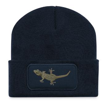 Gecko - Beanie recyclé à patch - bleu marine - Devant