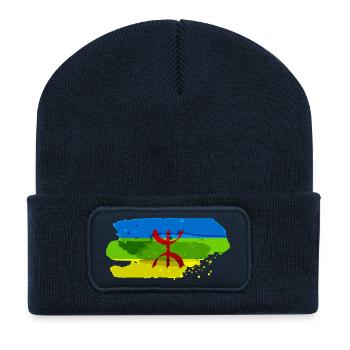 Amazigh-Flagge - Recycelte Patch Beanie - French Navy - Vorne