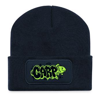 Karpfen Graffiti Grafik - Recycelte Patch Beanie - French Navy - Vorne