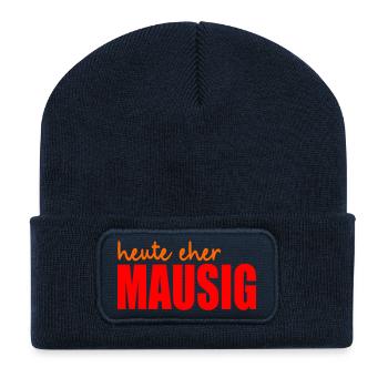Persönlichkeit Freundschaft Maus - Recycelte Patch Beanie - French Navy - Vorne
