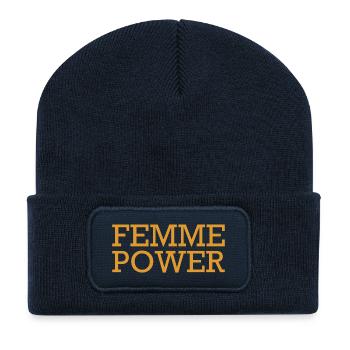 femme Power - Woman - Women - Women's Power - Women - Recycled Patch Beanie - french navy - Front