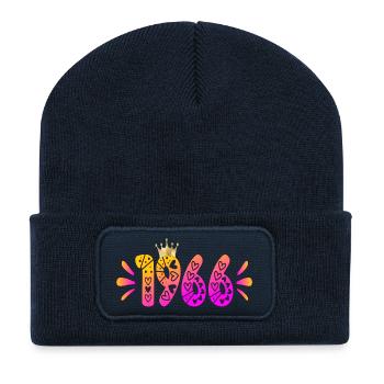 Birthday 1966 Birthday Crown - Recycled Patch Beanie - french navy - Front