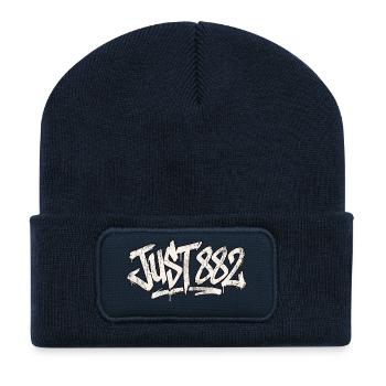 Trading Graffiti - Recycelte Patch Beanie - French Navy - Vorne