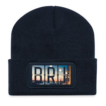 Flughafen Bari BRI - Recycelte Patch Beanie - French Navy - Vorne