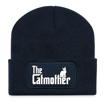 Catmother Katzenmutter Katzenmama Cat Mom - Recycelte Patch Beanie - French Navy - Vorne
