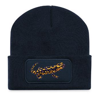 Leuchtender Flecken Salamander - Recycelte Patch Beanie - French Navy - Vorne