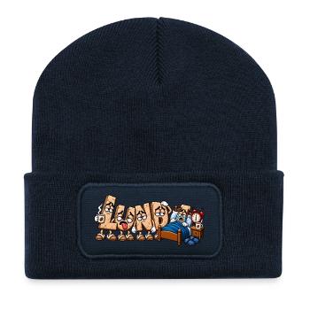 Montag. - Recycelte Patch Beanie - French Navy - Vorne