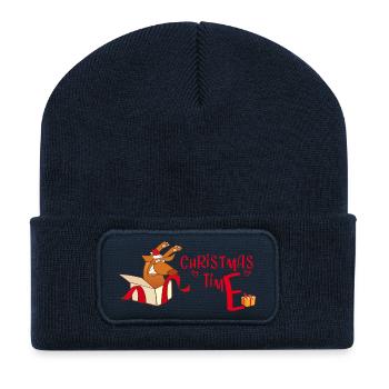 Christmas Time - Recycelte Patch Beanie - French Navy - Vorne