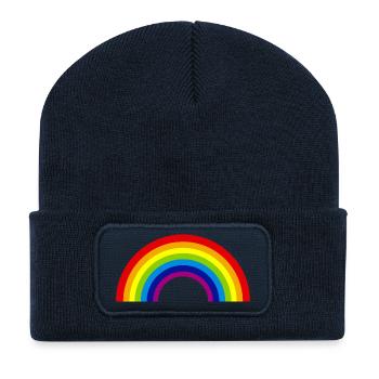 regenbogen - Recycelte Patch Beanie - French Navy - Vorne