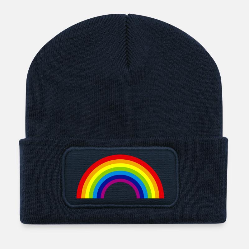 rainbow rainbow - Recycled Patch Beanie - french navy