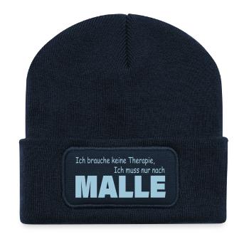 Therapie MALLE - Recycelte Patch Beanie - French Navy - Vorne