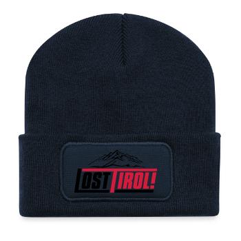 lost-tirol-v1 - Recycelte Patch Beanie - French Navy - Vorne