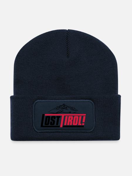 lost-tirol-v1 - Recycelte Patch Beanie - French Navy