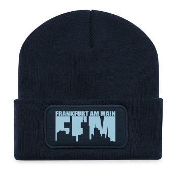 FFM - Frankfurt am Main - Beanie recyclé à patch - bleu marine - Devant