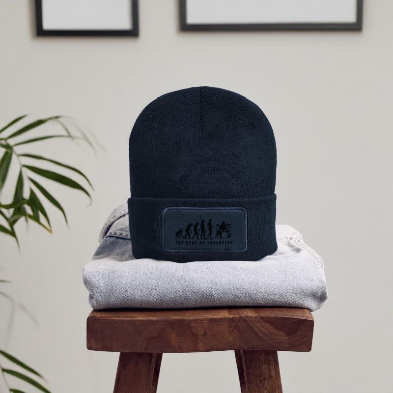 evolution_drummer_c_1c Recycelte Patch Beanie