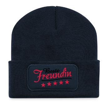 Beste Freundin - Recycelte Patch Beanie - French Navy - Vorne