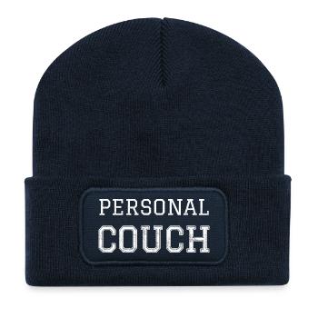 Personal Couch white | für Faulenzer - Recycelte Patch Beanie - French Navy - Vorne