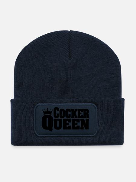 COCKER QUEEN Cocker Spaniel - Recycelte Patch Beanie - French Navy