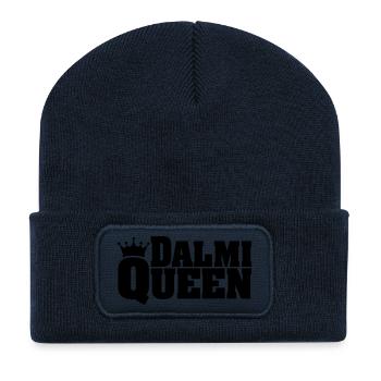 Dalmi QUEEN dalmate - Beanie recyclé à patch - bleu marine - Devant