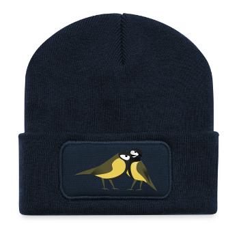 Kohlmeisen - Recycelte Patch Beanie - French Navy - Vorne