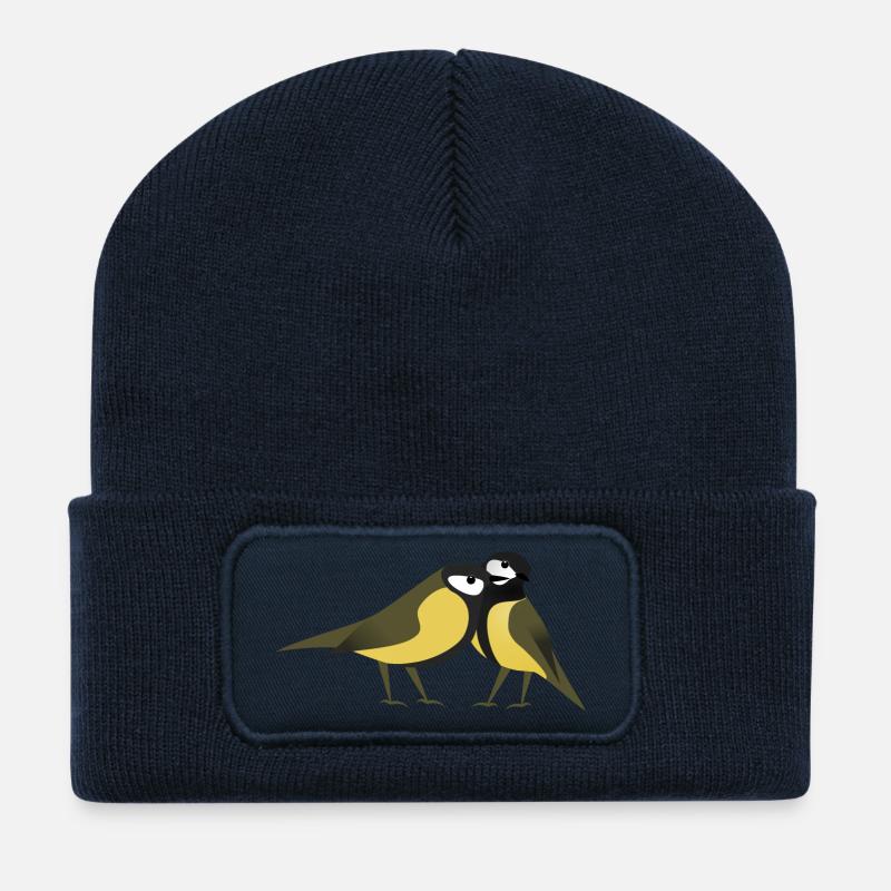 Kohlmeisen - Recycelte Patch Beanie - French Navy