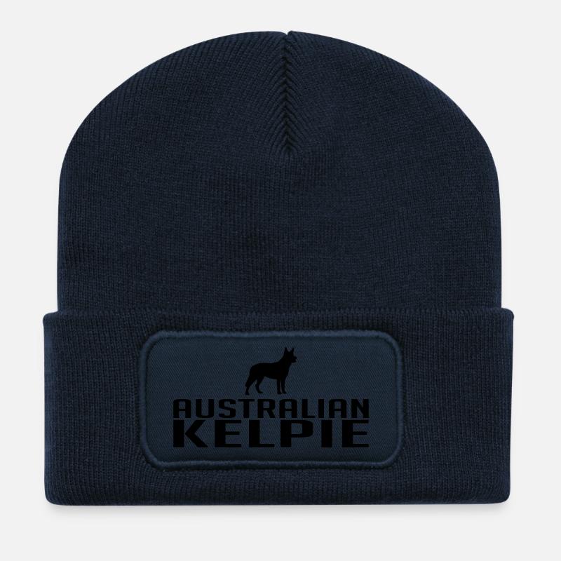 AUSTRALIAN KELPIE Hunderasse - Recycelte Patch Beanie - French Navy