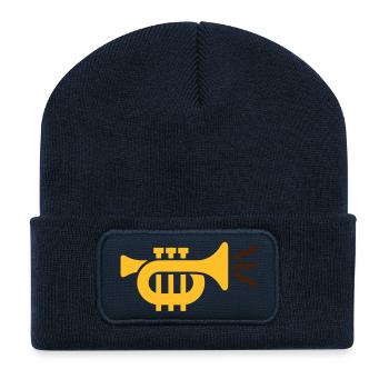 Trompete - Recycelte Patch Beanie - French Navy - Vorne