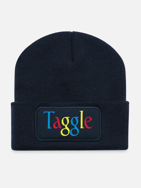 TAGGLE - Beanie recyclé à patch - bleu marine