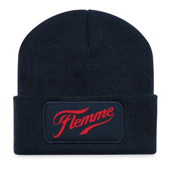 flemme - Beanie recyclé à patch - bleu marine - Devant