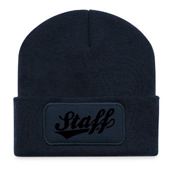 major - Beanie recyclé à patch - bleu marine - Devant