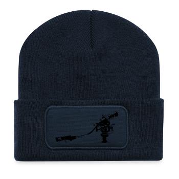 Plattenspieler - Recycelte Patch Beanie - French Navy - Vorne