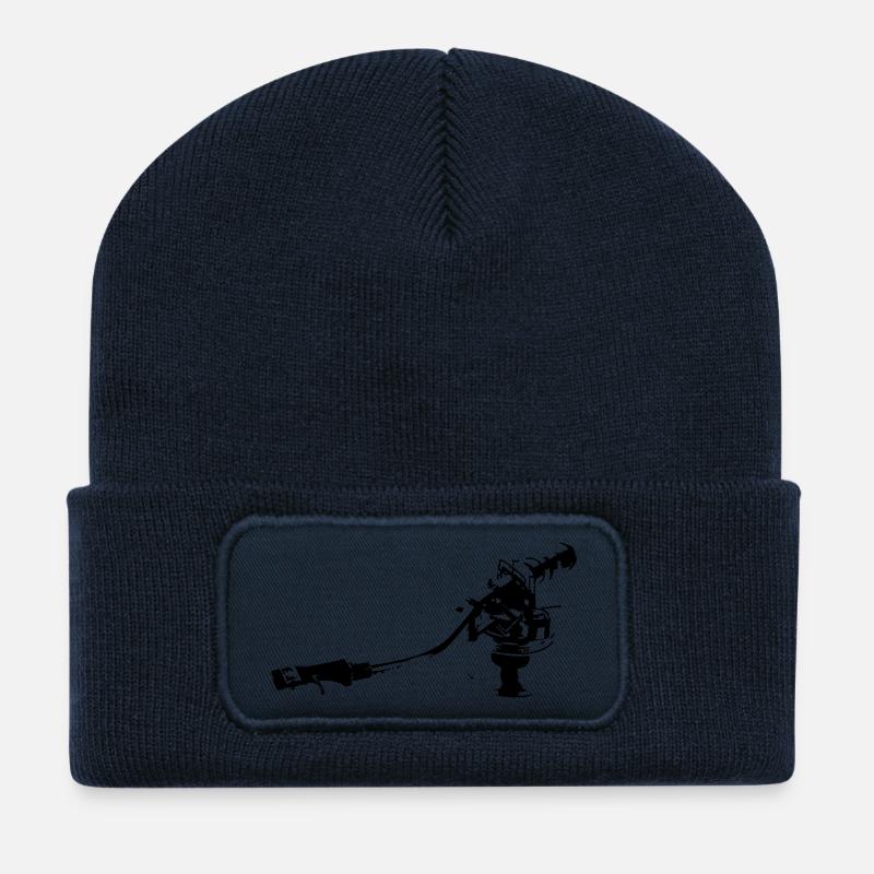 Plattenspieler - Recycelte Patch Beanie - French Navy