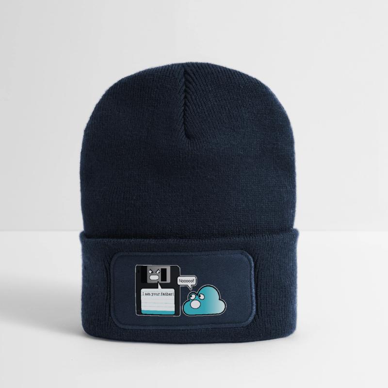 Floppy cloud memory father computer joke Recycled Patch Beanie
