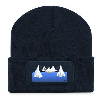 Eisberg Chillen - Recycelte Patch Beanie - French Navy - Vorne