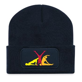 yoga - Recycelte Patch Beanie - French Navy - Vorne