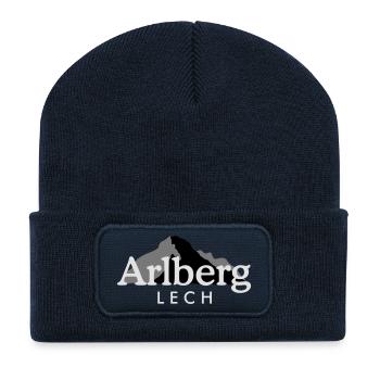 Lech am Arlberg - Recycelte Patch Beanie - French Navy - Vorne