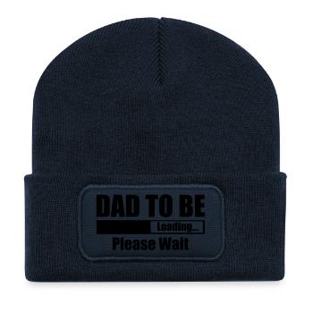 Dad To Be Loading Please Wait - Recycled Patch Beanie - french navy - Front