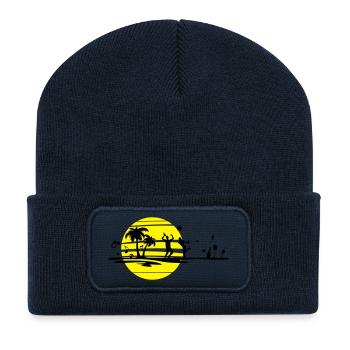 Sommer Strand Party - Recycelte Patch Beanie - French Navy - Vorne