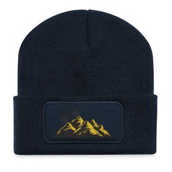 Bergabenteuer Fahrradsprung - Recycelte Patch Beanie - French Navy - Vorne