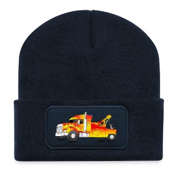 cool tow truck tow truck truck - Recycled Patch Beanie - french navy - Front