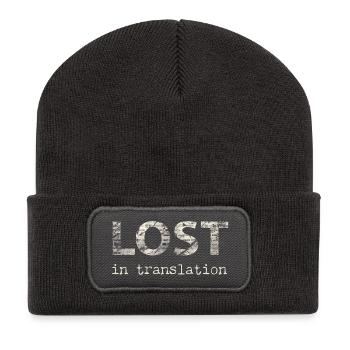 Lost In Translation - Translation, Language - Recycled Patch Beanie - dark grey - Front
