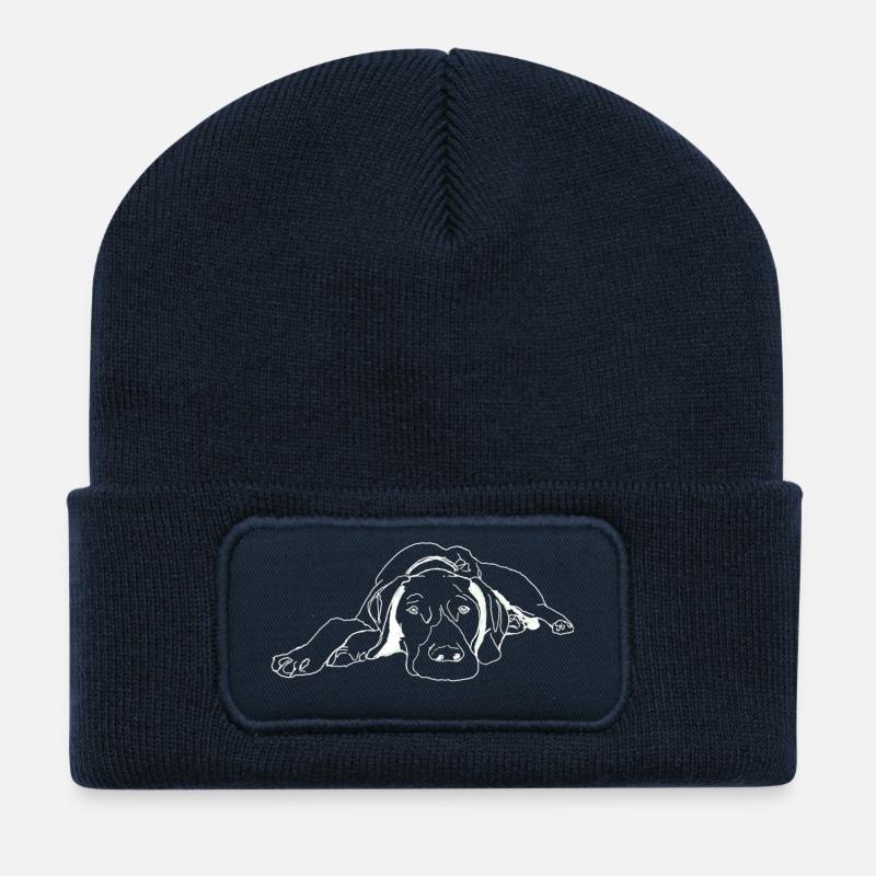Pointer Deutsch Kurzhaar - Recycelte Patch Beanie - French Navy