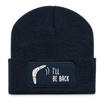 Boomerang I'll be back - Recycelte Patch Beanie - French Navy - Vorne