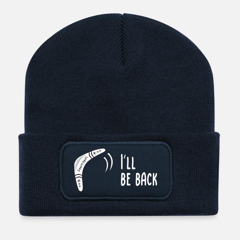 Boomerang I'll be back - Recycelte Patch Beanie - French Navy