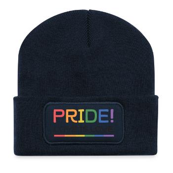 LGBTQ Pride Month - Pride. Love is Love - Recycled Patch Beanie - french navy - Front
