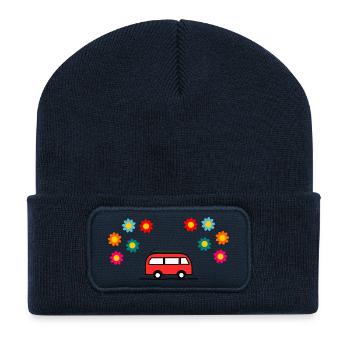PAPA. OPA. VATERTAG. GELIEBTE. MEISTER - Recycelte Patch Beanie - French Navy - Vorne